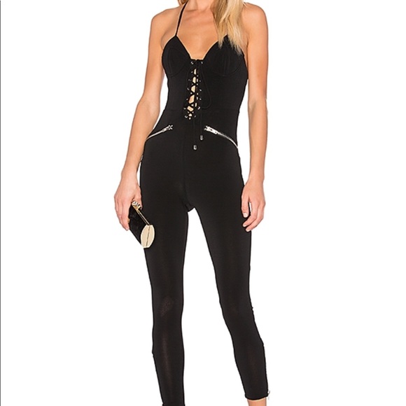 NBD Jette lace up jumpsuit
